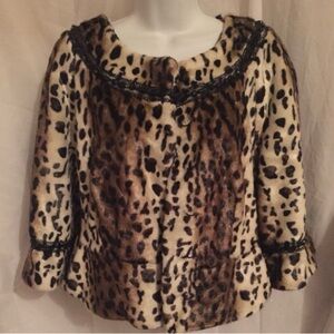 Vintage Leopard Print Dress Jacket